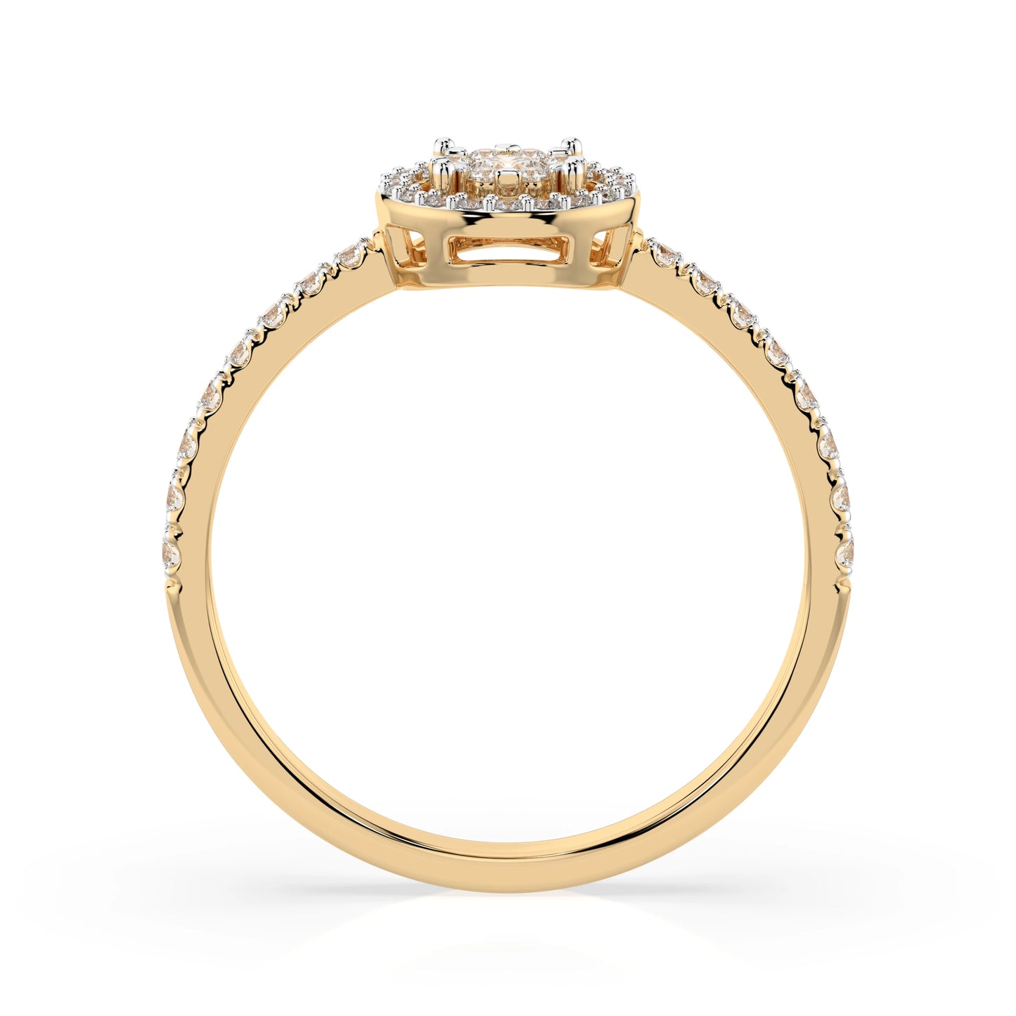 Illusion Ring (Round), 0.03 ct — 101-10018(2.0)