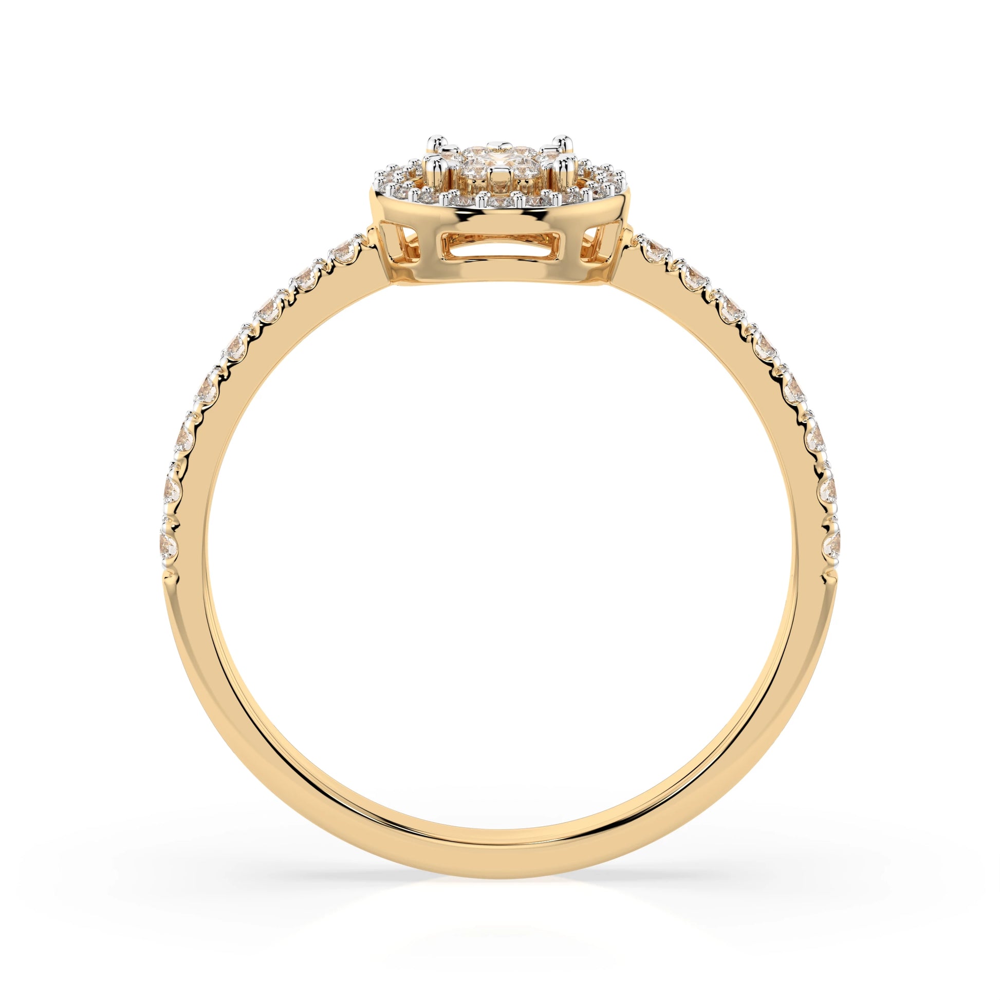 Illusion Ring (Round), 0.03 ct — 101-10018(2.0)