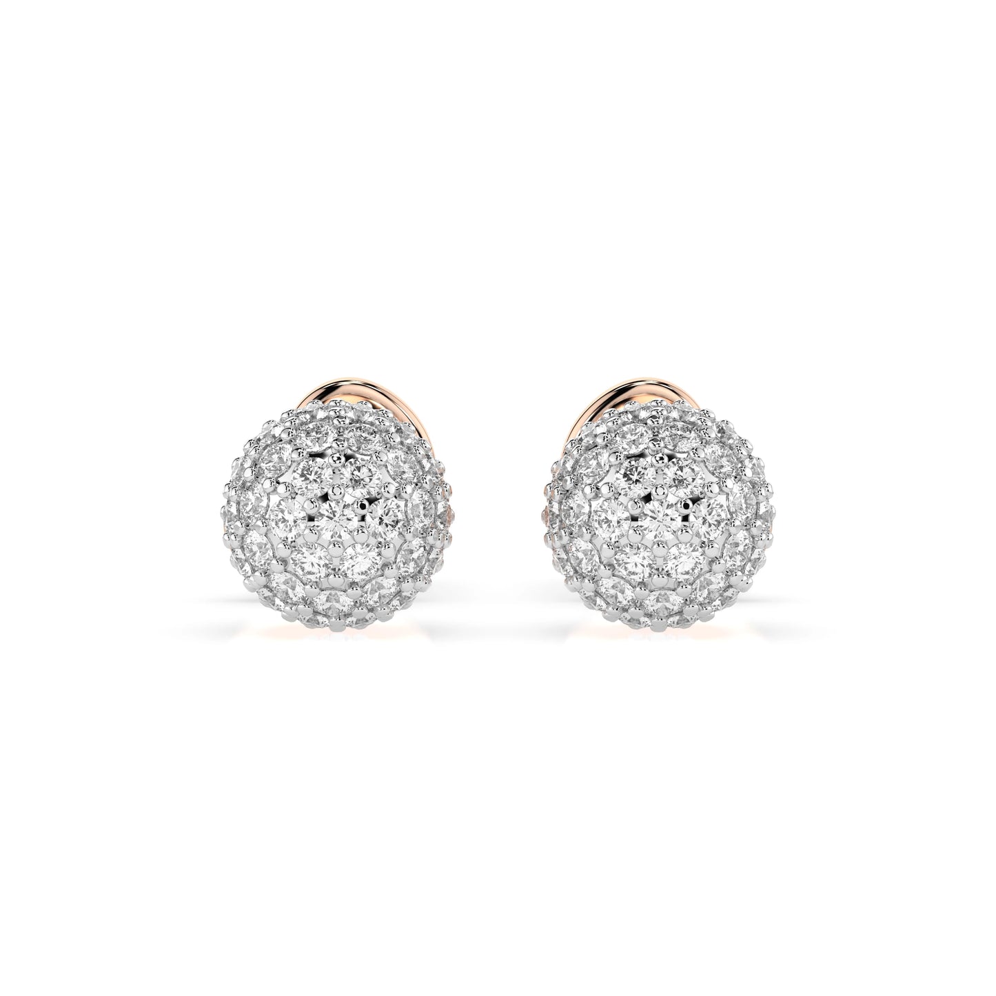 Illusion Earring (Round), 0.46 ct — 102-10090