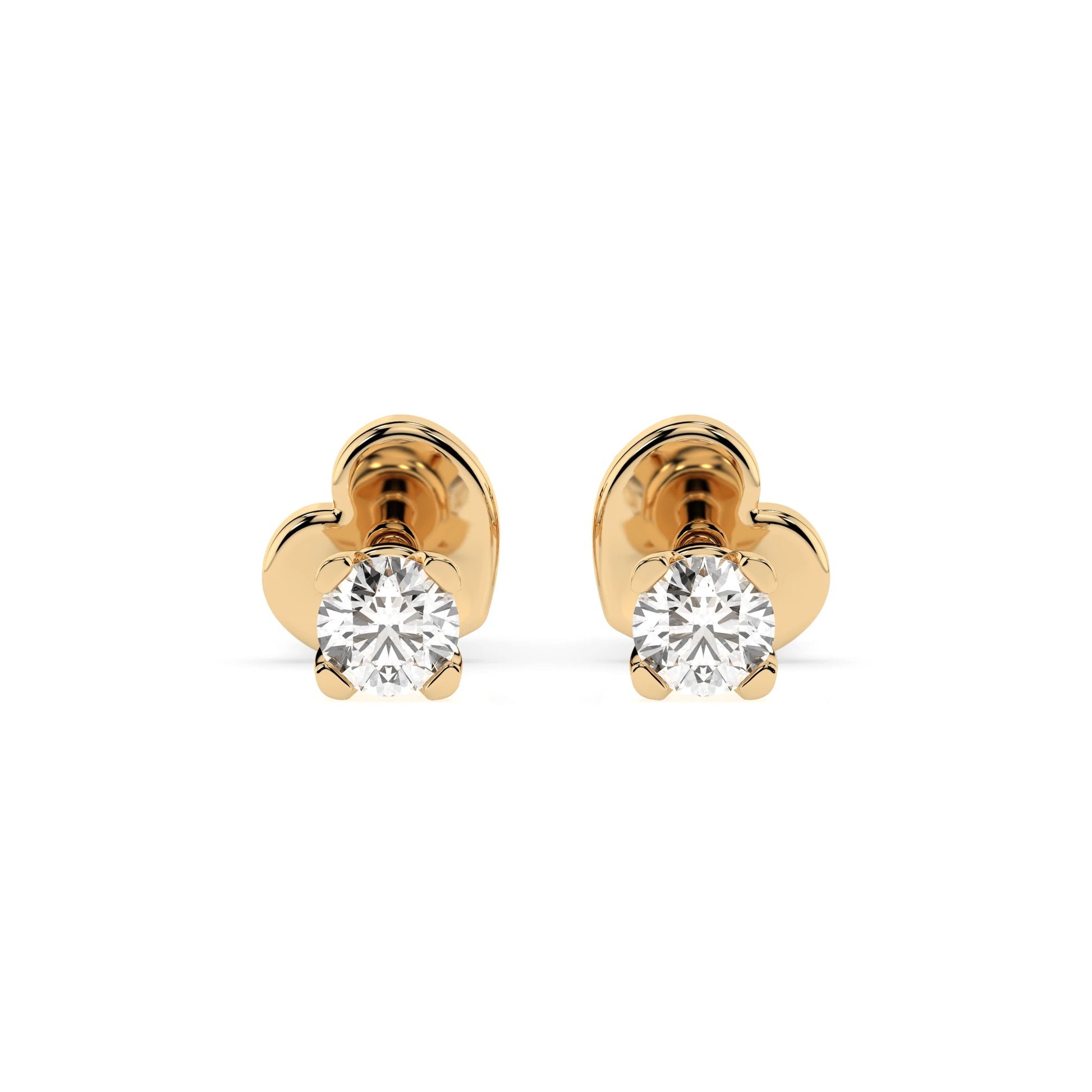 Solitaire Butterfly Earring (Round), 0.2 ct — 102-10089/2(3.0)