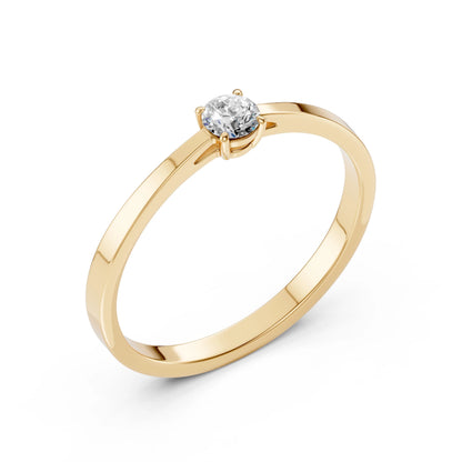 Solitaire Ring (Round), 0.15 ct — 101-10012/1(3.4)