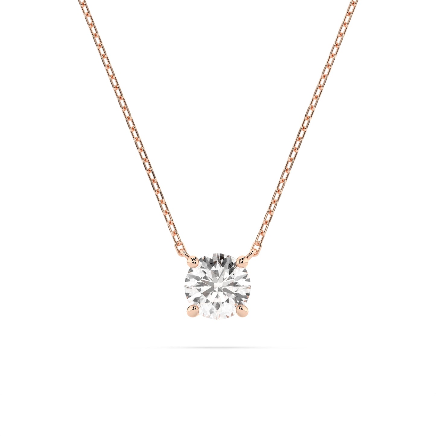 Solitaire Necklace (Round), 0.25 ct — 104-10040(4.0)
