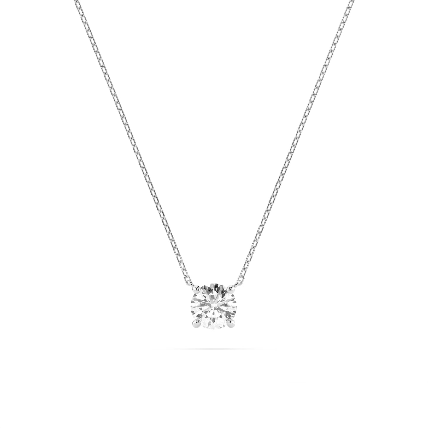Solitaire Necklace (Round), 0.25 ct — 104-10040(4.0)