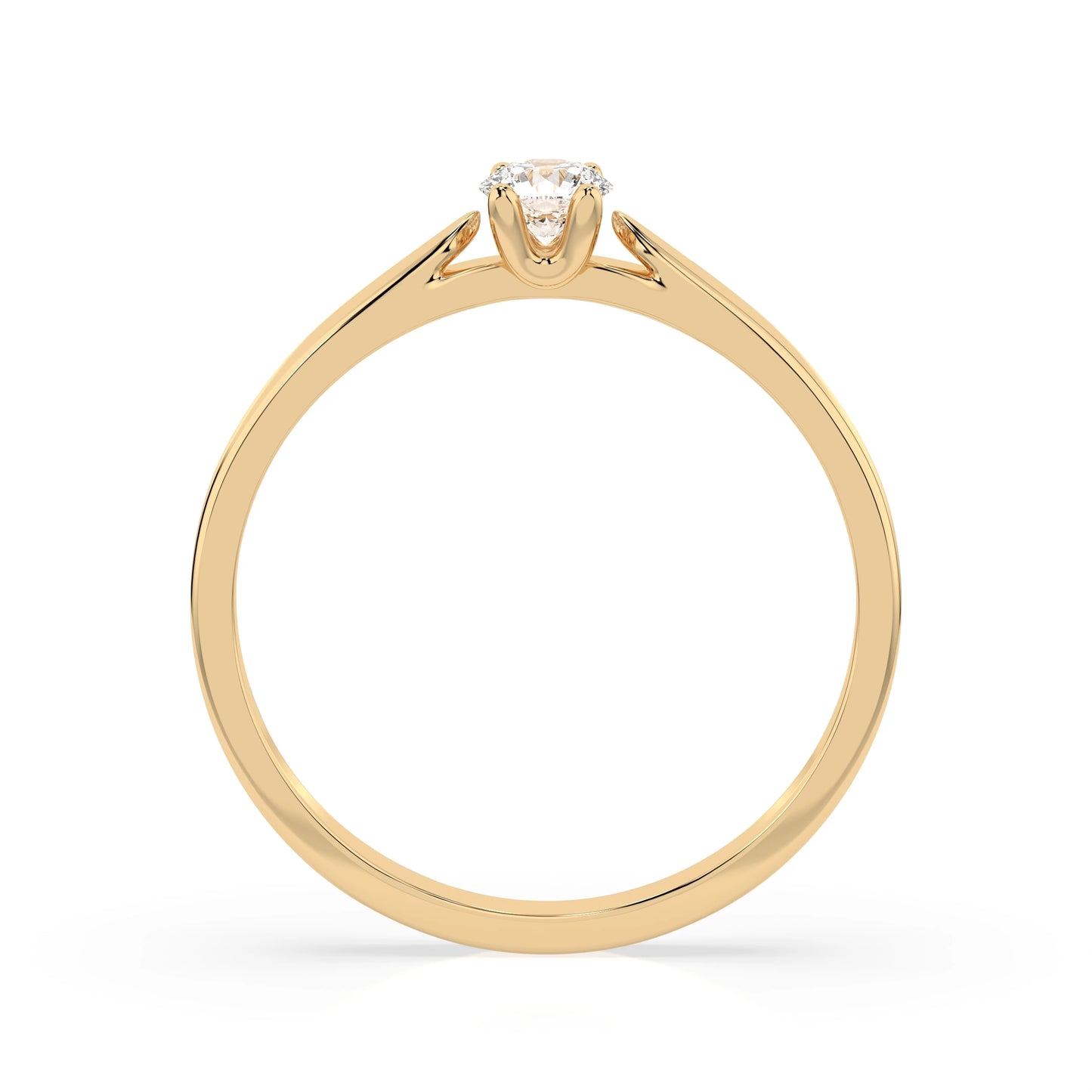 Solitaire Ring (Round), 0.15 ct — 101-10046(3.4)