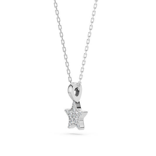 Minimalism Necklace (Round), 0.03 ct — 104-10077