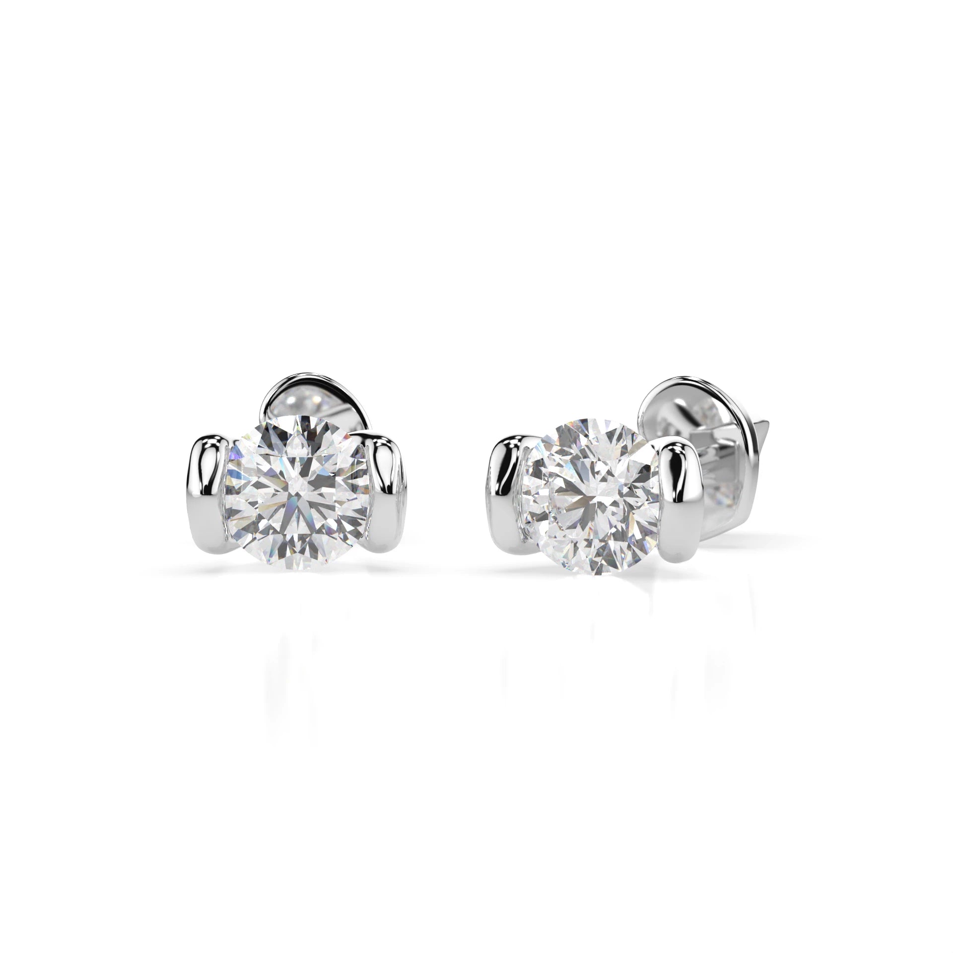 Solitaire Butterfly Earring (Round), 0.4 ct — 102-10016(3.7)