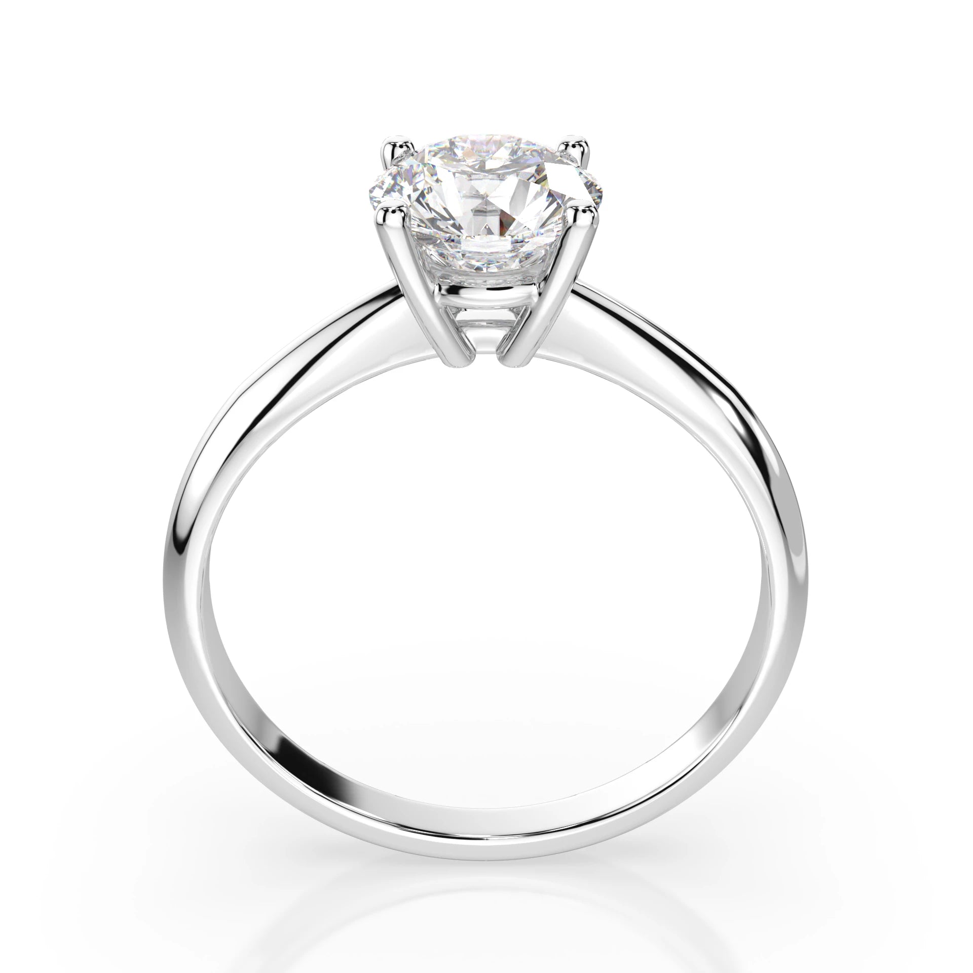 Solitaire Ring (Round), 1.0 ct — 101-10021(6.5)
