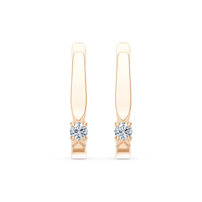 Solitaire English Lock Earring, 0.15 ct — 102-10046(2.7)