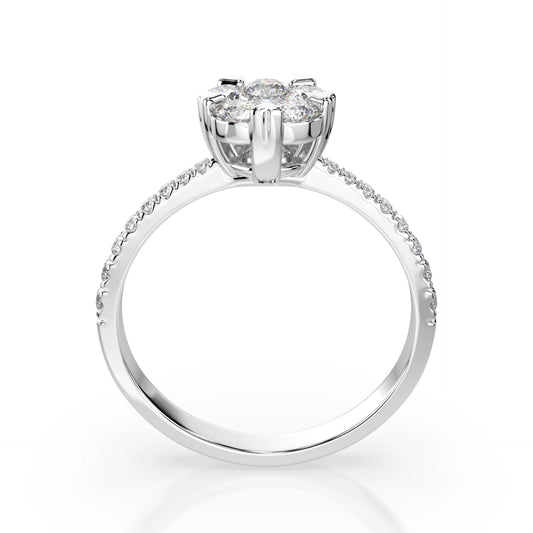 Illusion Ring (Round), 0.15 ct — 101-10015/4(3.4)