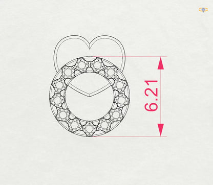 Minimalism Earring (Round), 0.16 ct — 102-10055