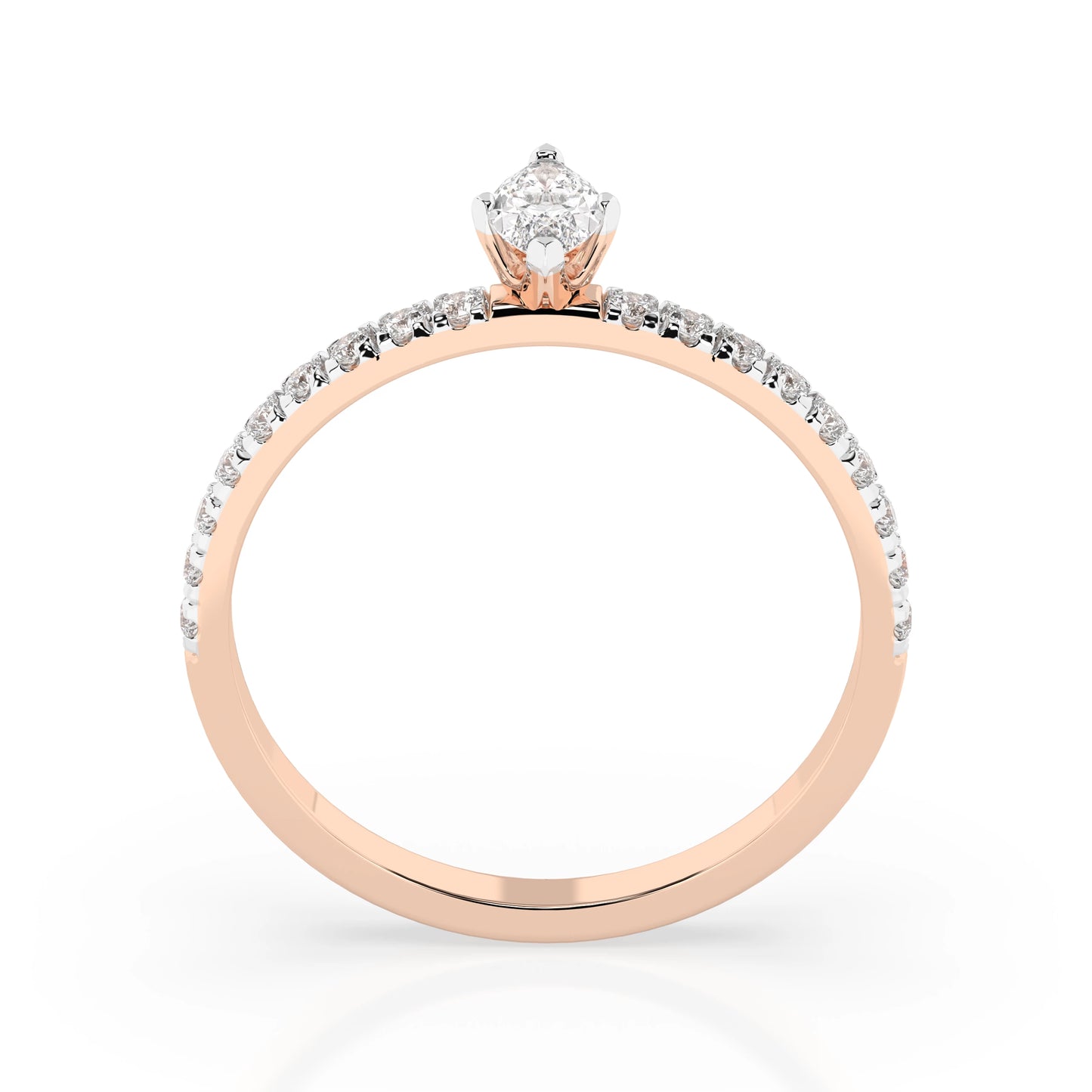 Solitaire Eternity Ring (Marquise), 0.15 ct — 101-10181/4(0.15)MARQUISE