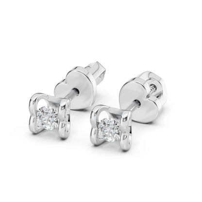 Solitaire Butterfly Earring (Round), 0.2 ct — 102-10013/2(3.0)