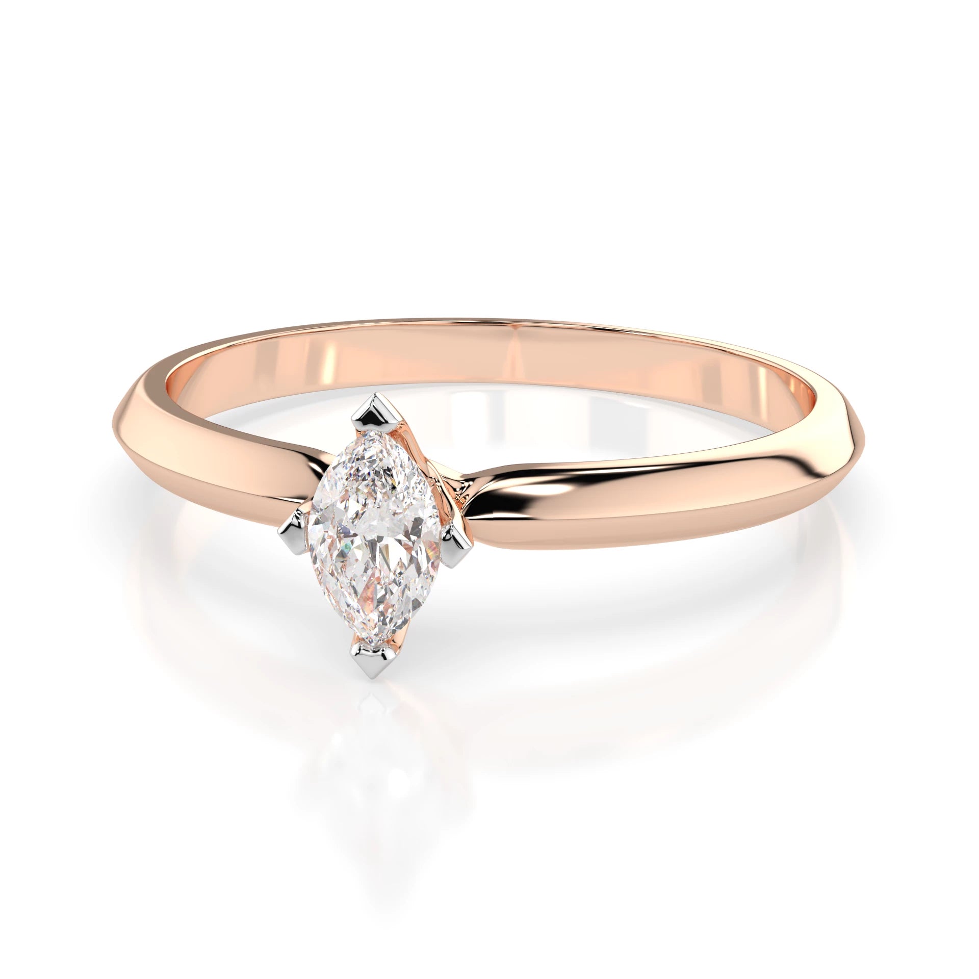 Solitaire Ring (Marquise), 0.15 ct — 101-10181/1(0.15)MARQUISE