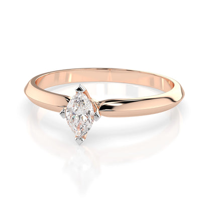 Solitaire Ring (Marquise), 0.15 ct — 101-10181/1(0.15)MARQUISE