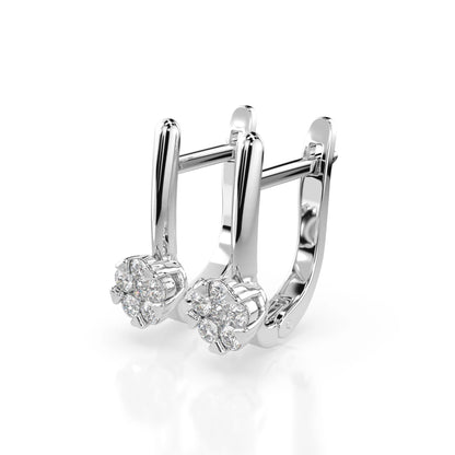 Illusion Earring (Round), 0.06 ct — 102-10015/1(2.0)