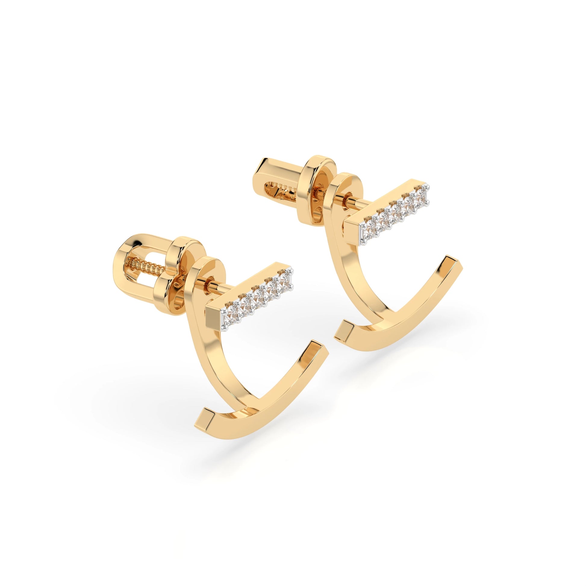 Minimalism Earring (Round), 0.15 ct — 102-10084