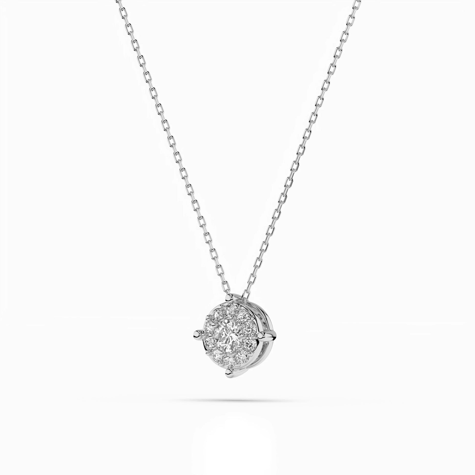 Solitaire Eternity Necklace (Round), 0.1 ct — 104-10001(3.0)