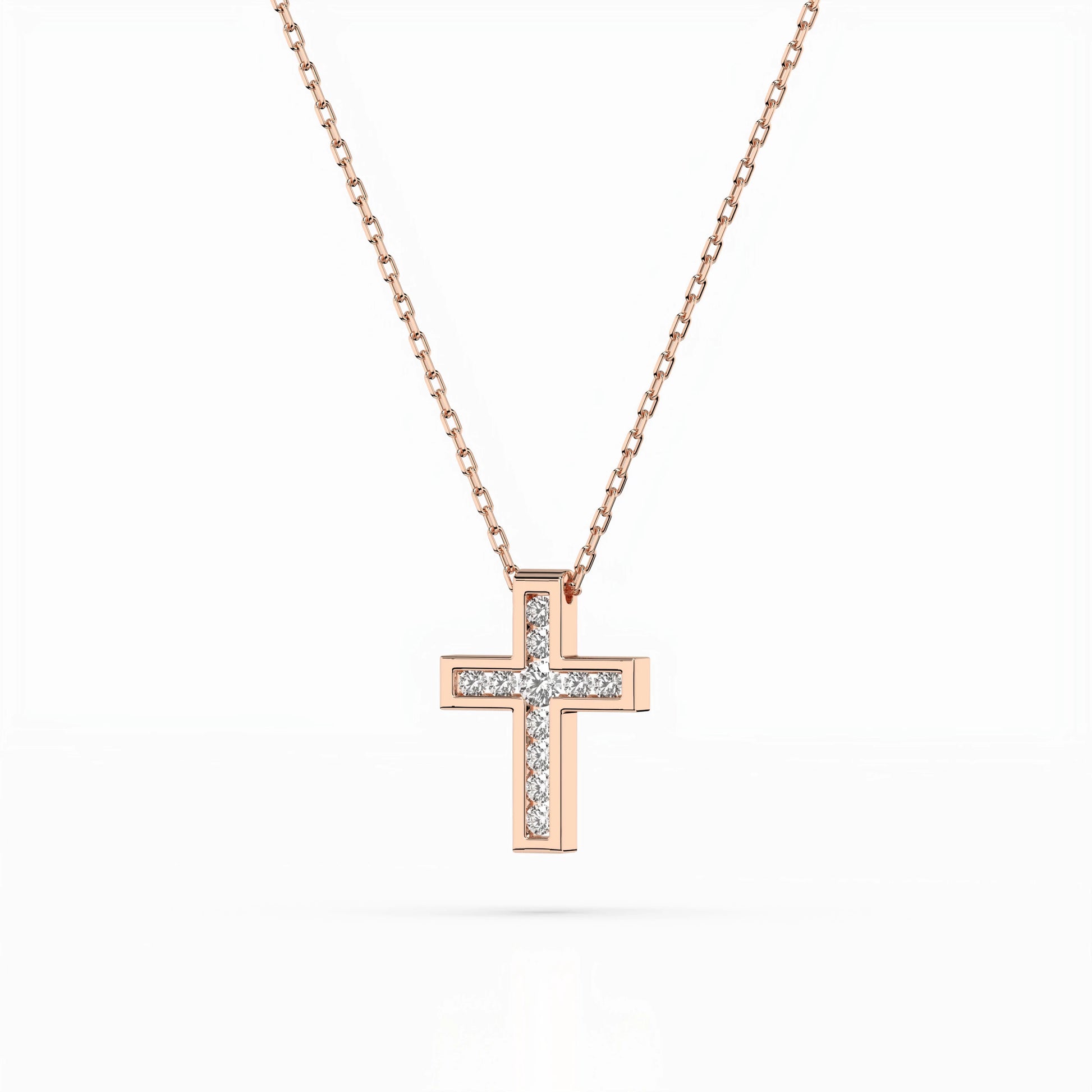 Minimalism Necklace (Round), 0.03 ct — 104-10008