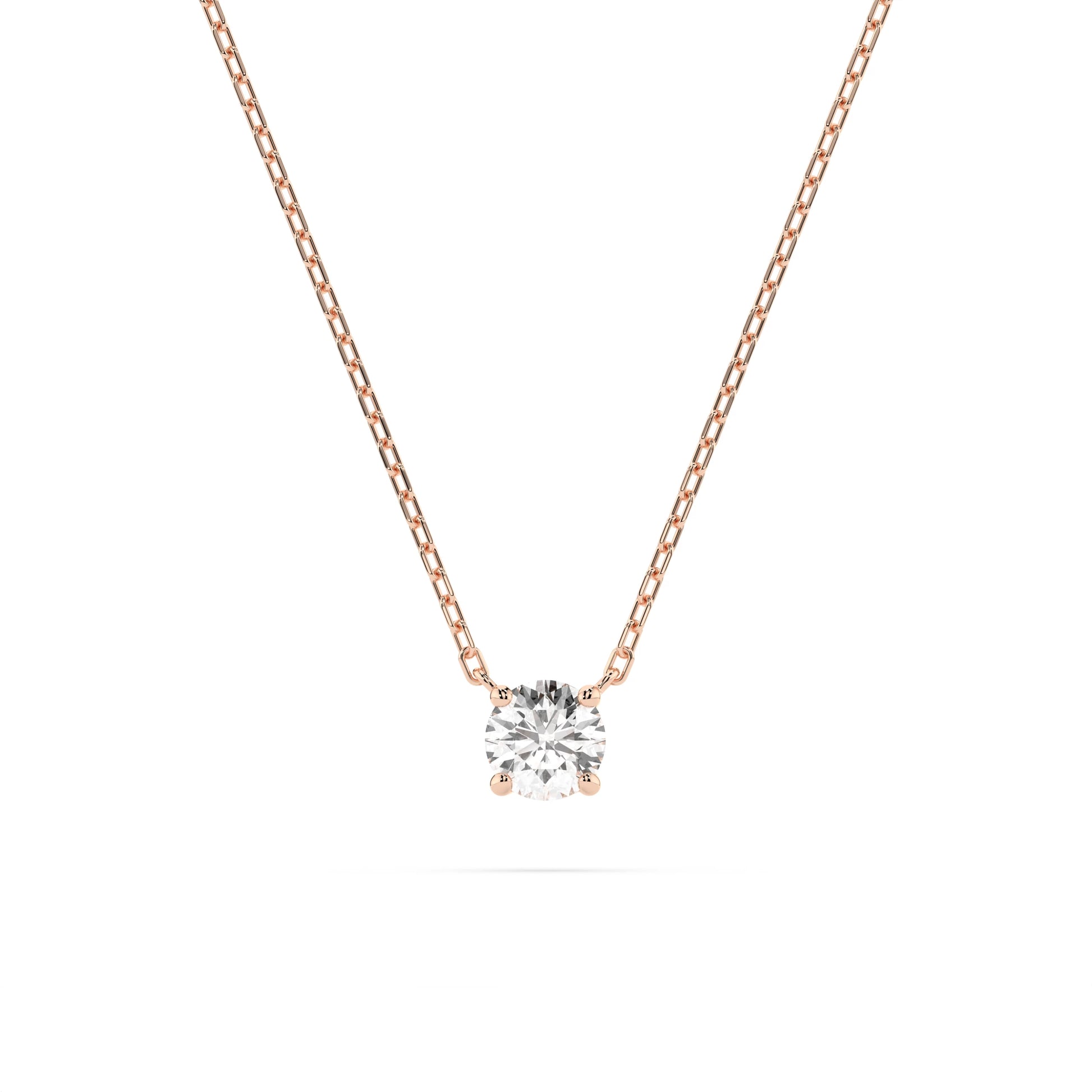 Solitaire Necklace (Round), 0.15 ct — 104-10040(3.4)