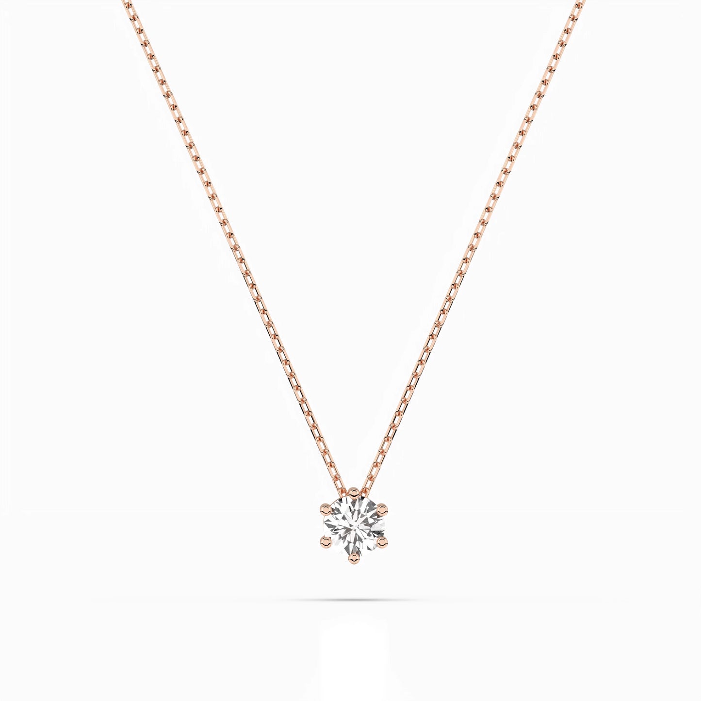 Solitaire Necklace (Round), 0.15 ct — 104-10003(3.4)
