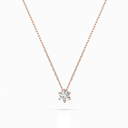 Solitaire Necklace (Round), 0.15 ct — 104-10003(3.4)