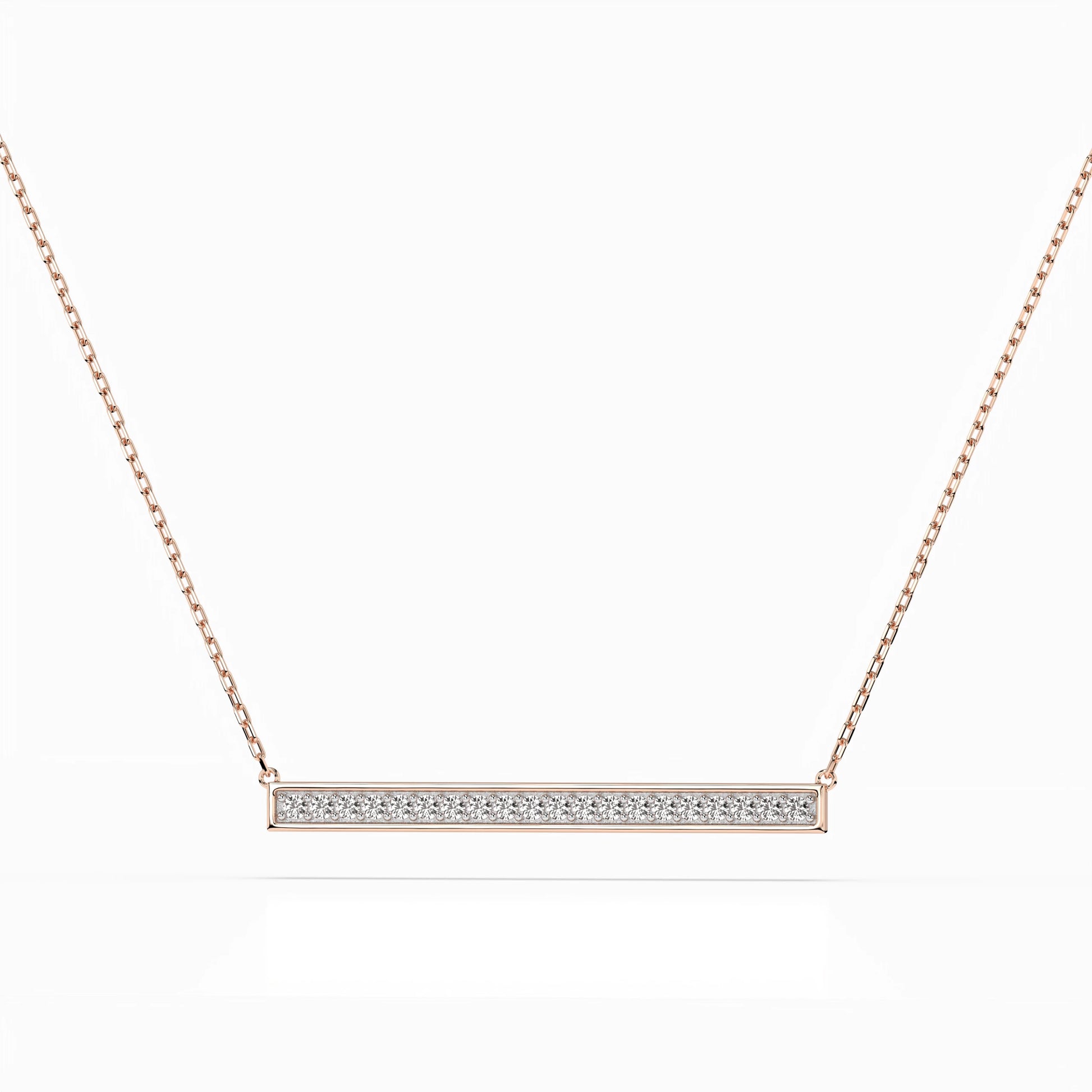 Minimalism Necklace (Round), 0.12 ct — 104-10024