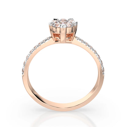 Illusion Ring (Round), 0.1 ct — 101-10015/4(3.0)