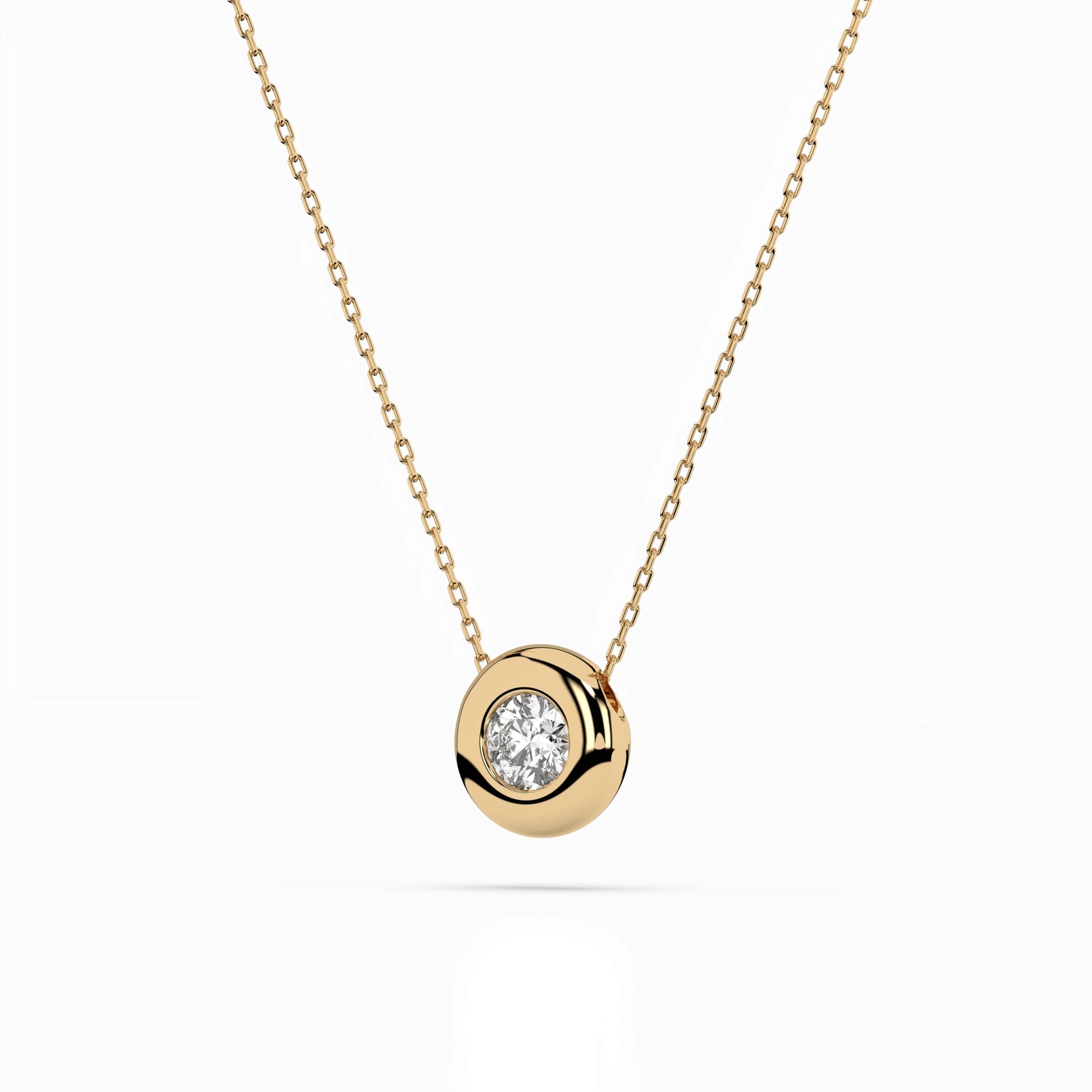 Solitaire Necklace (Round), 0.25 ct — 104-10007(4.0)