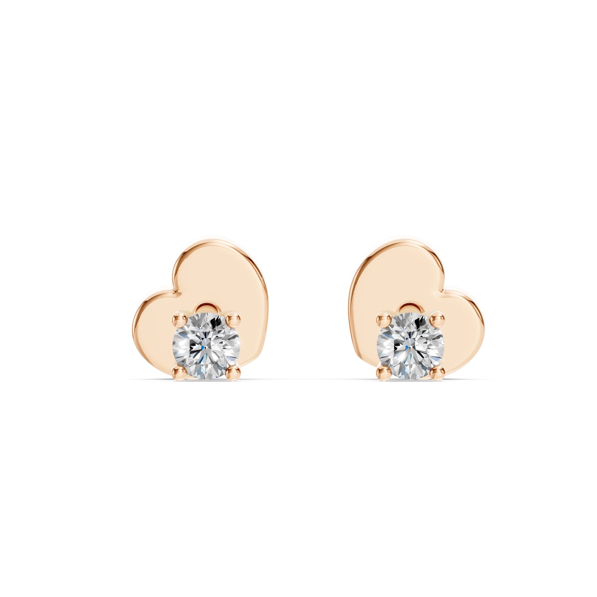 Solitaire Butterfly Earring (Round), 0.2 ct — 102-10012/1(3.0)