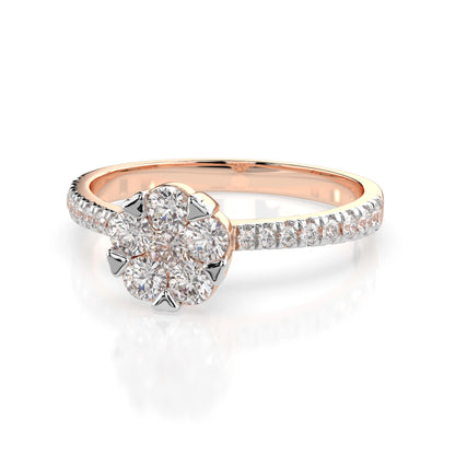 Illusion Ring (Round), 0.1 ct — 101-10015/4(3.0)