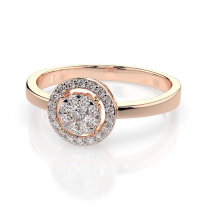 Illusion Ring (Round), 0.03 ct — 101-10018/1(2.0)