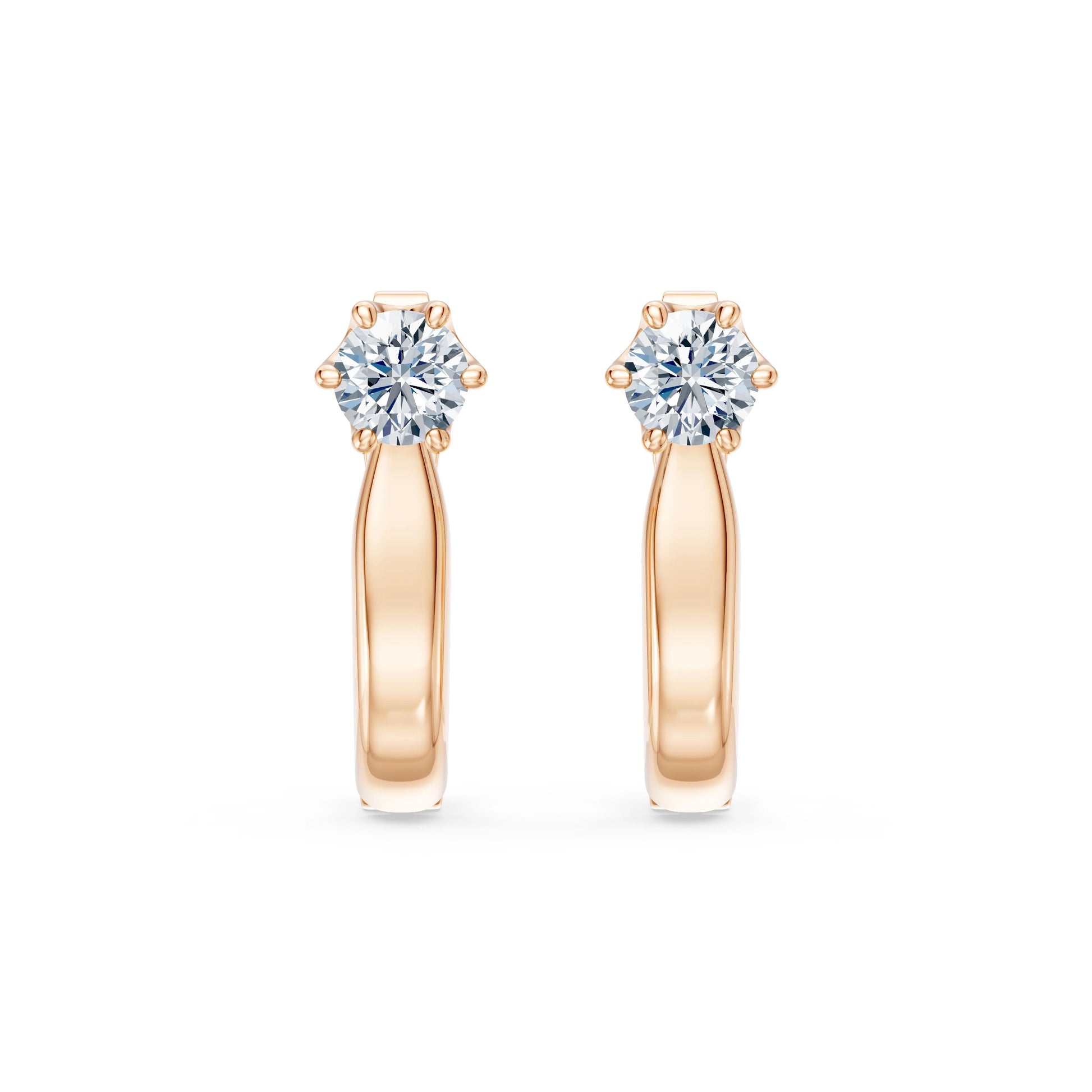 Solitaire English Lock Earring, 0.5 ct — 102-10040(4.0)