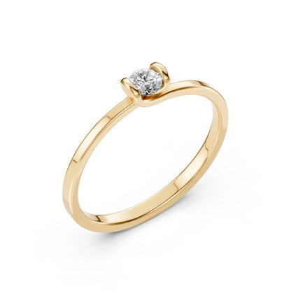 Solitaire Ring (Round), 0.2 ct — 101-10016(3.7)