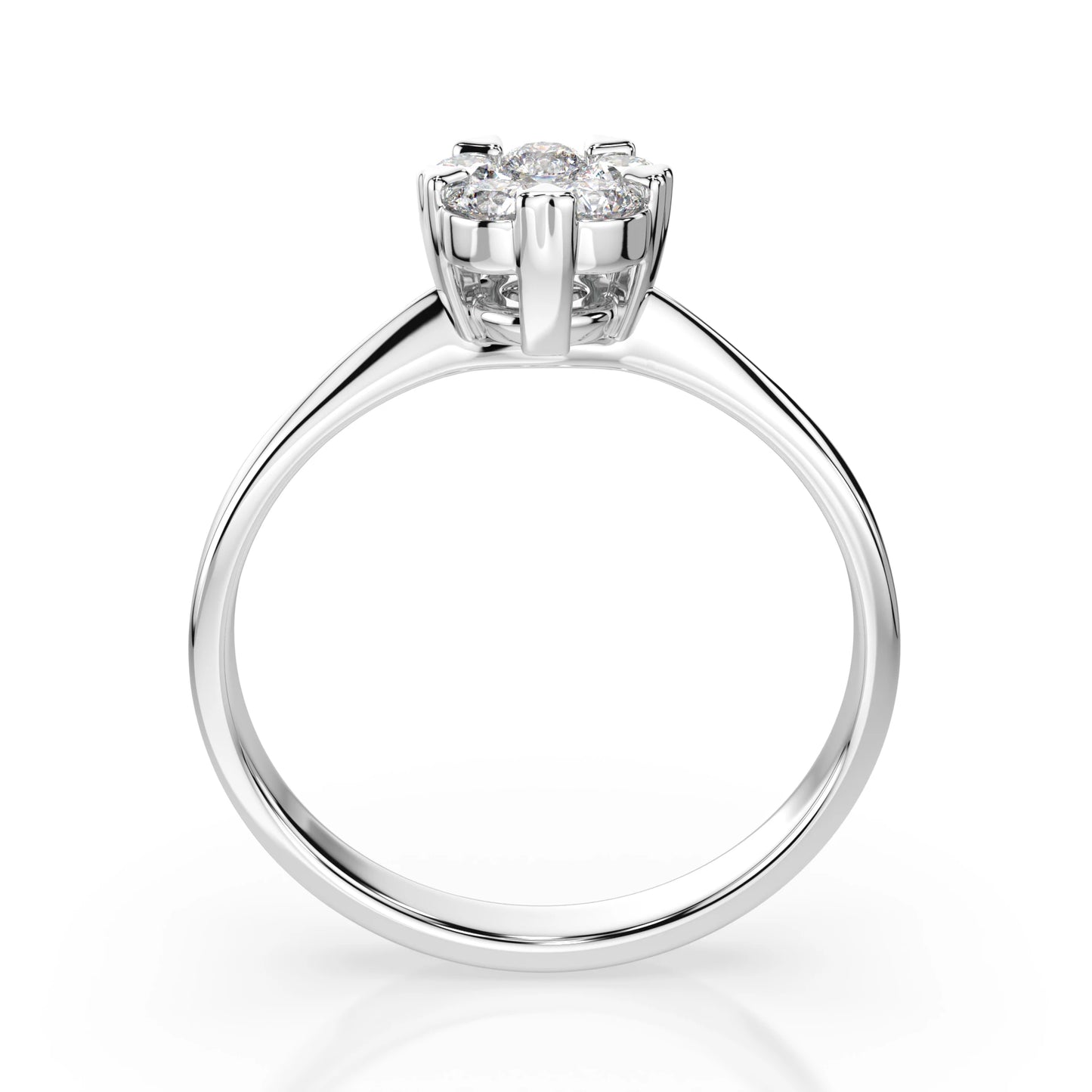 Illusion Ring (Round), 0.1 ct — 101-10015/1(3.0)
