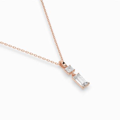 Solitaire Necklace (Baguette), 0.1 ct — 104-10071/1(0.30)BAQ