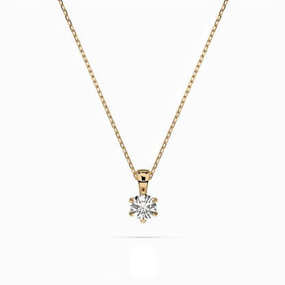 Solitaire Necklace (Round), 0.15 ct — 104-10004(3.4)