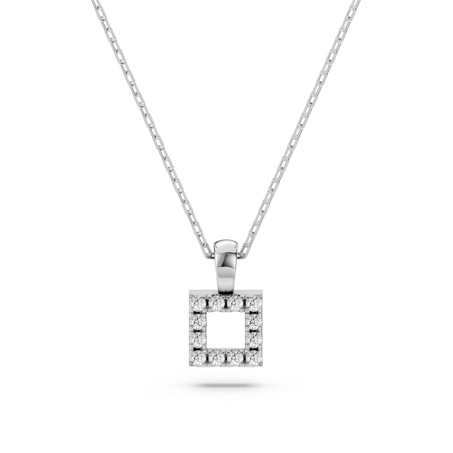 Minimalism Necklace (Round), 0.06 ct — 104-10079