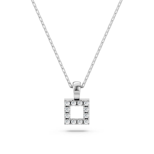 Minimalism Necklace (Round), 0.06 ct — 104-10079