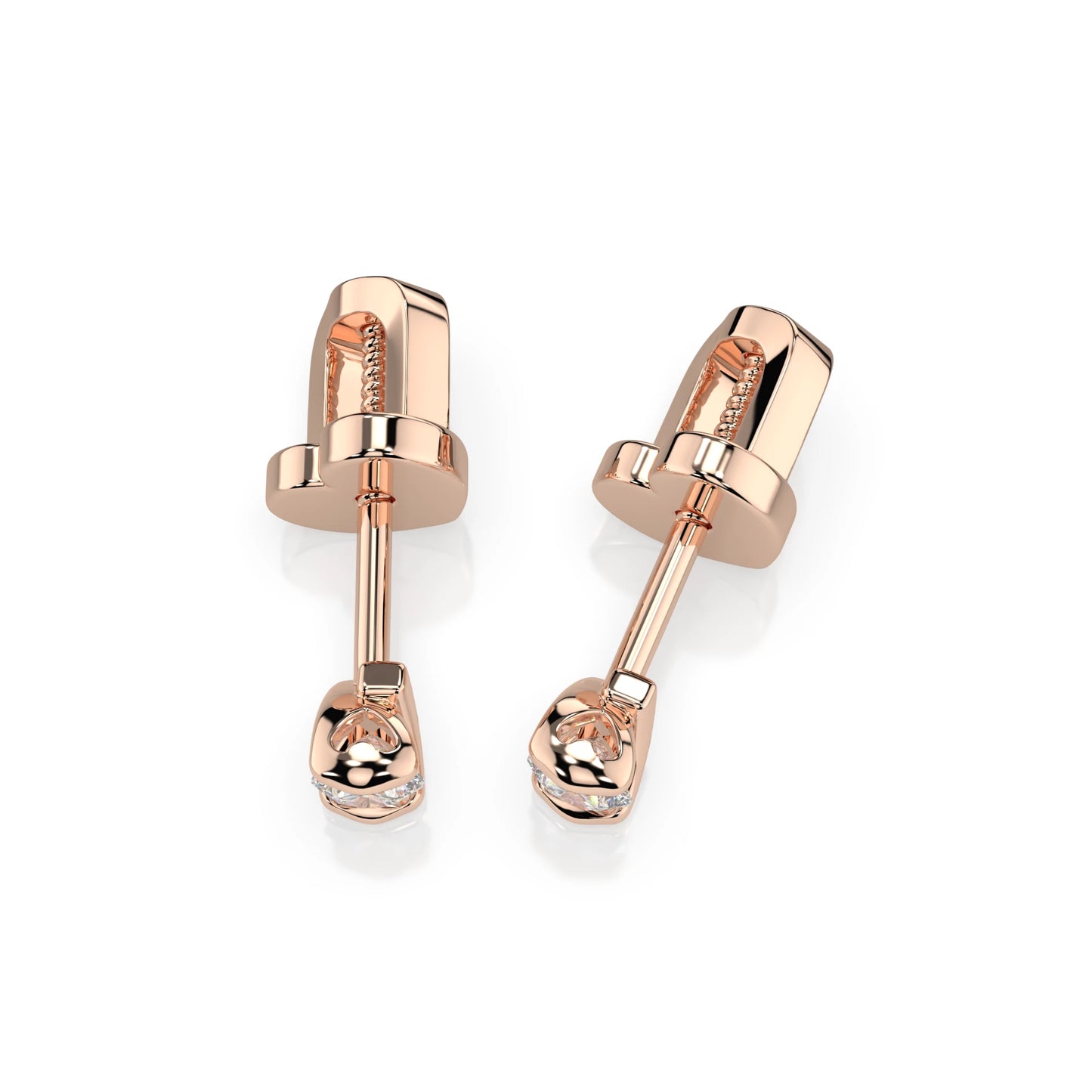Solitaire Butterfly Earring (Round), 0.12 ct — 102-10016(2.5)