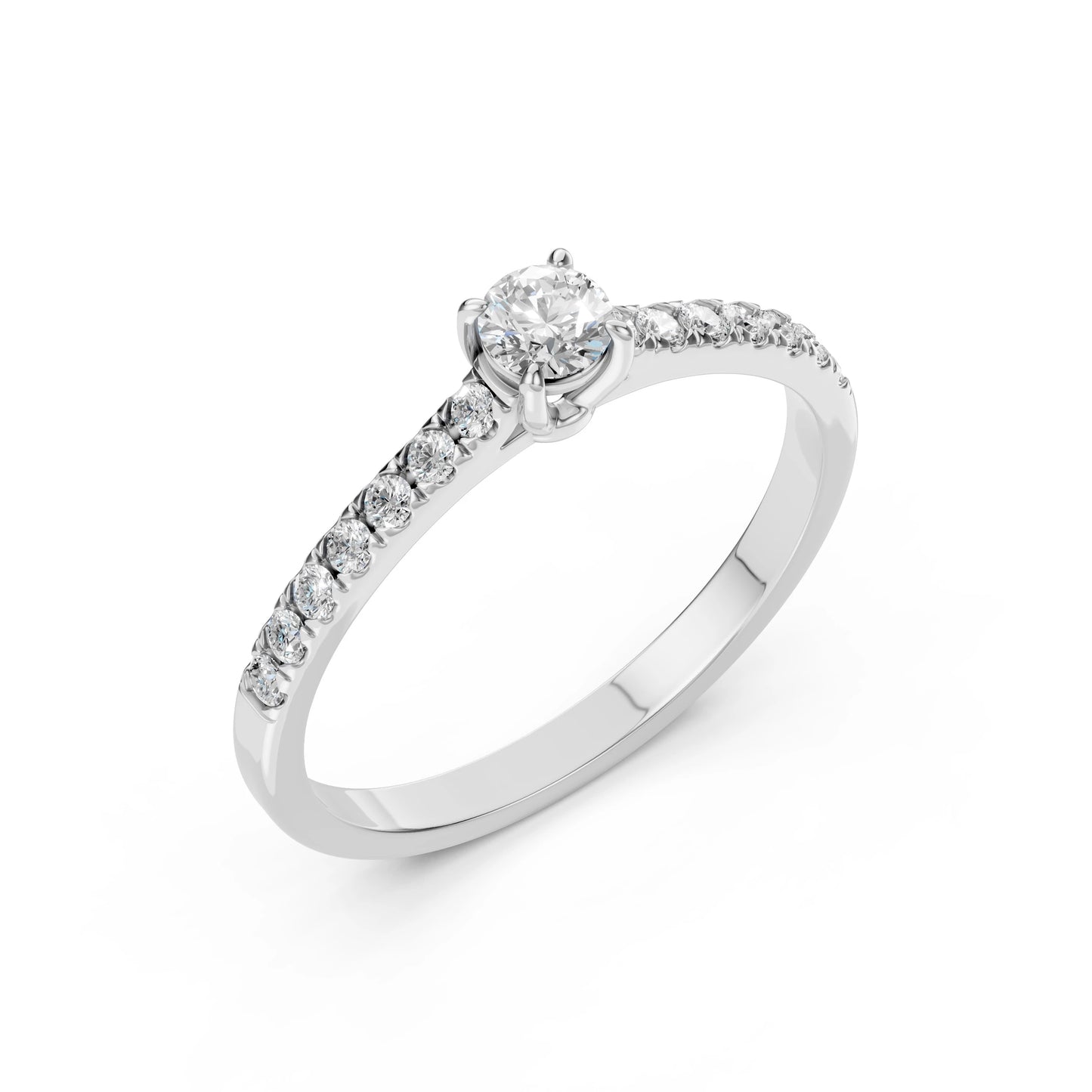Solitaire Eternity Ring (Round), 0.2 ct — 101-10094(3.7)