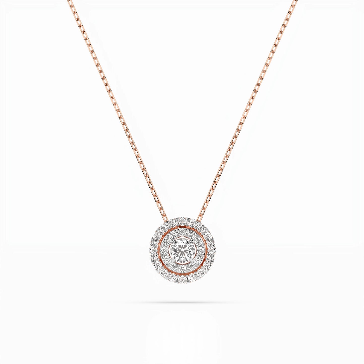Illusion Necklace (Round), 0.09 ct — 104-10043