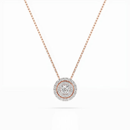 Illusion Necklace (Round), 0.09 ct — 104-10043