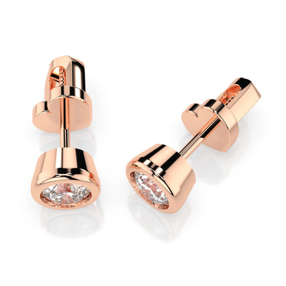 Solitaire Butterfly Earring (Round), 0.4 ct — 102-10010(3.7)