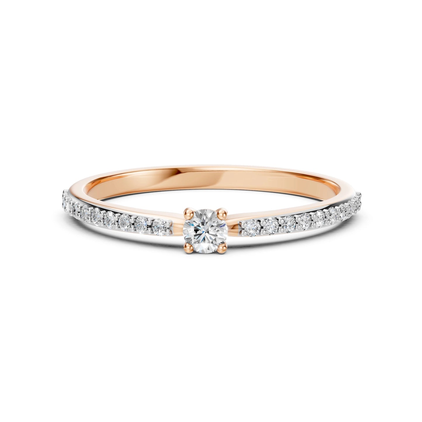 Solitaire Eternity Ring (Round), 0.1 ct — 101-10116/2(3.0)