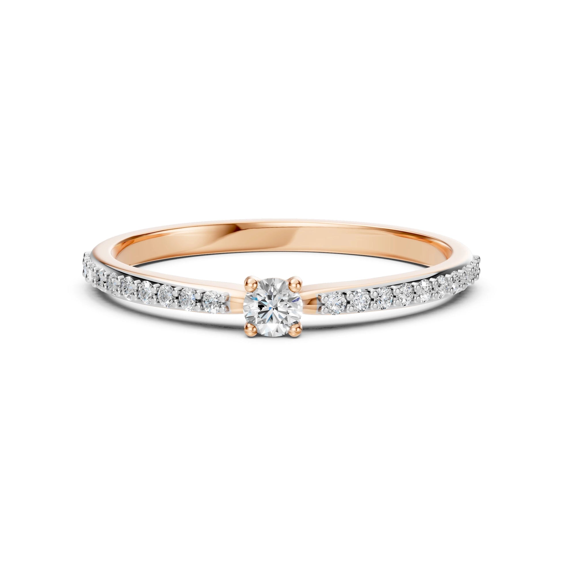 Solitaire Eternity Ring (Round), 0.1 ct — 101-10116/2(3.0)