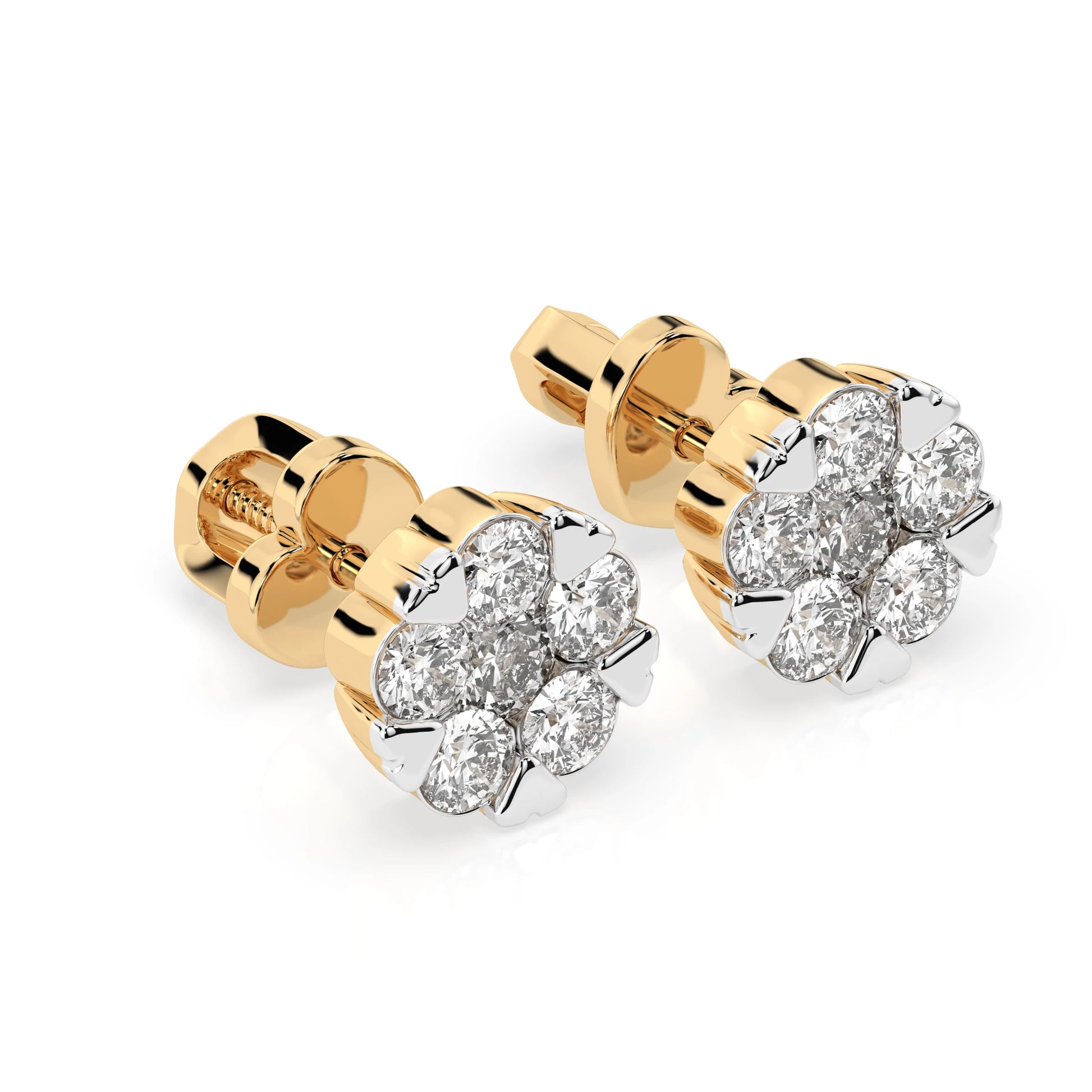 Illusion Earring (Round), 0.2 ct — 102-10015/2(3.0)