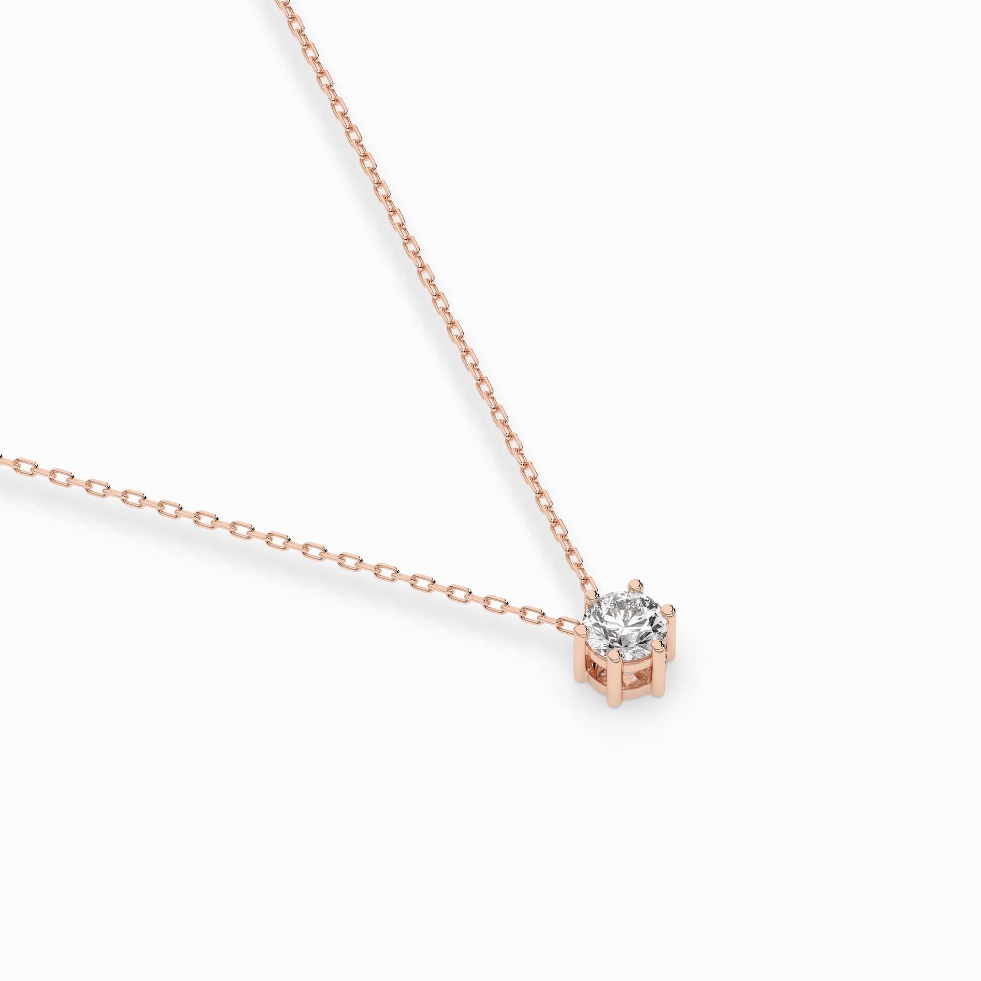 Solitaire Necklace (Round), 0.1 ct — 104-10003(3.0)