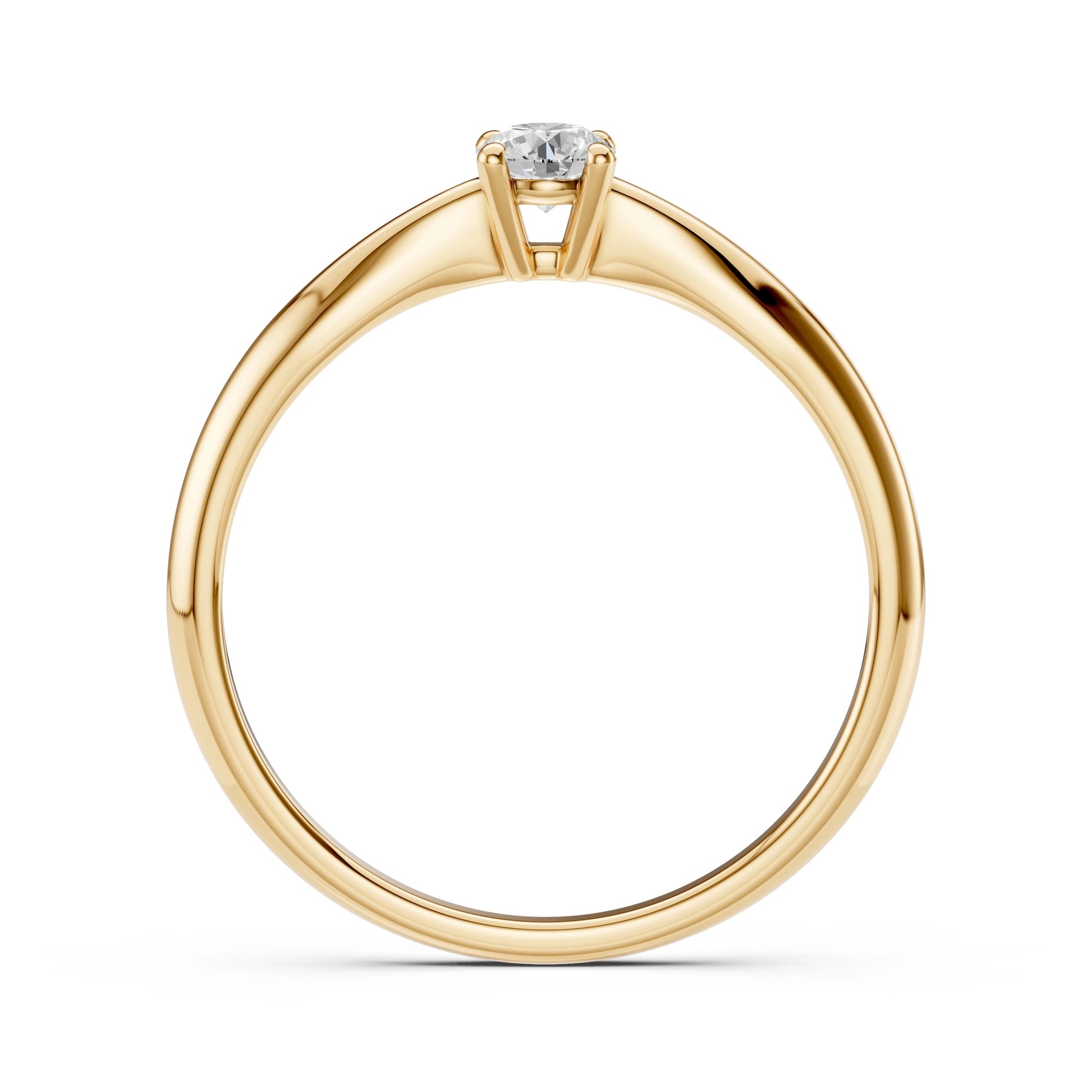 Solitaire Ring (Round), 0.2 ct — 101-10021(3.7)