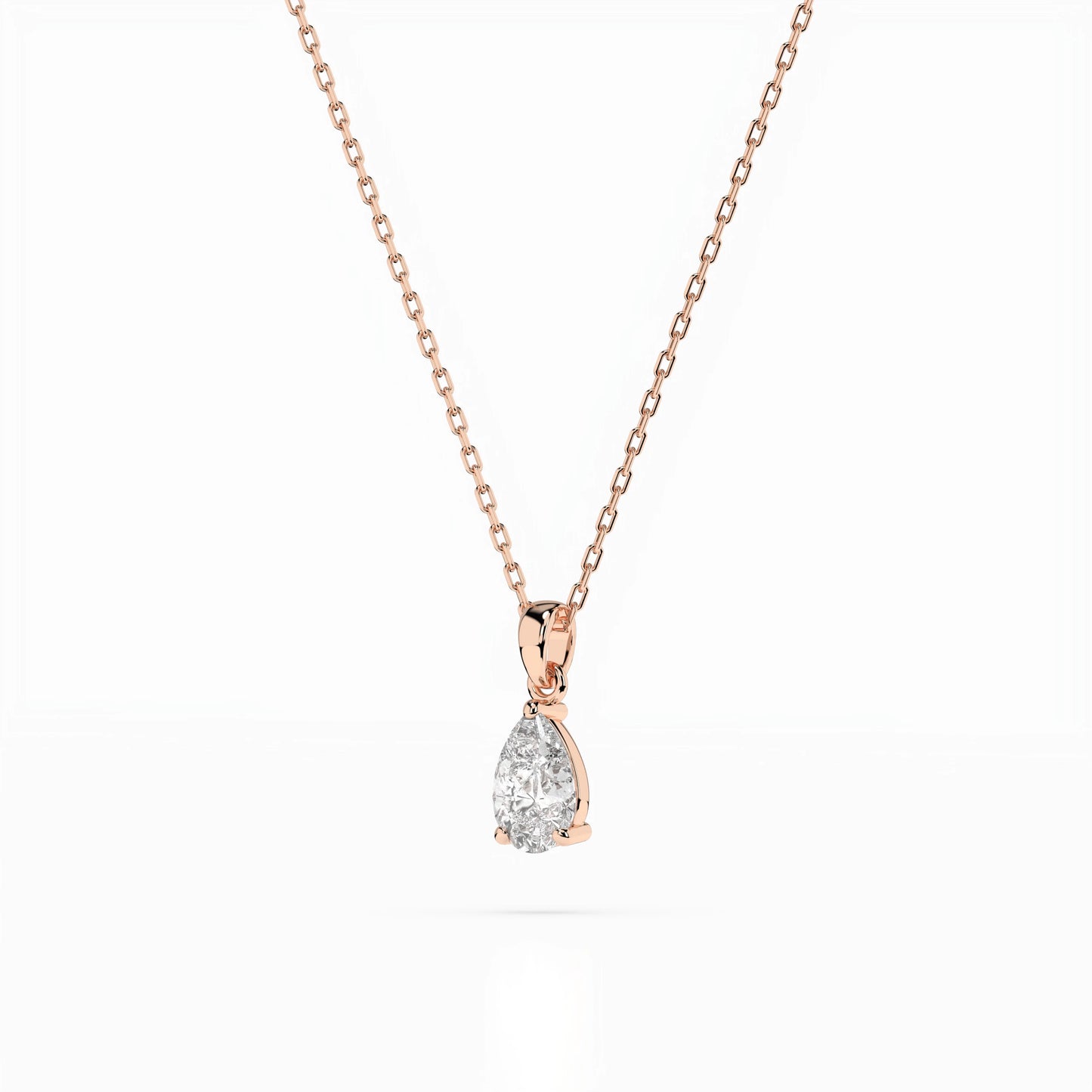 Solitaire Necklace (Pear), 0.3 ct — 104-10067(0.30)PAR