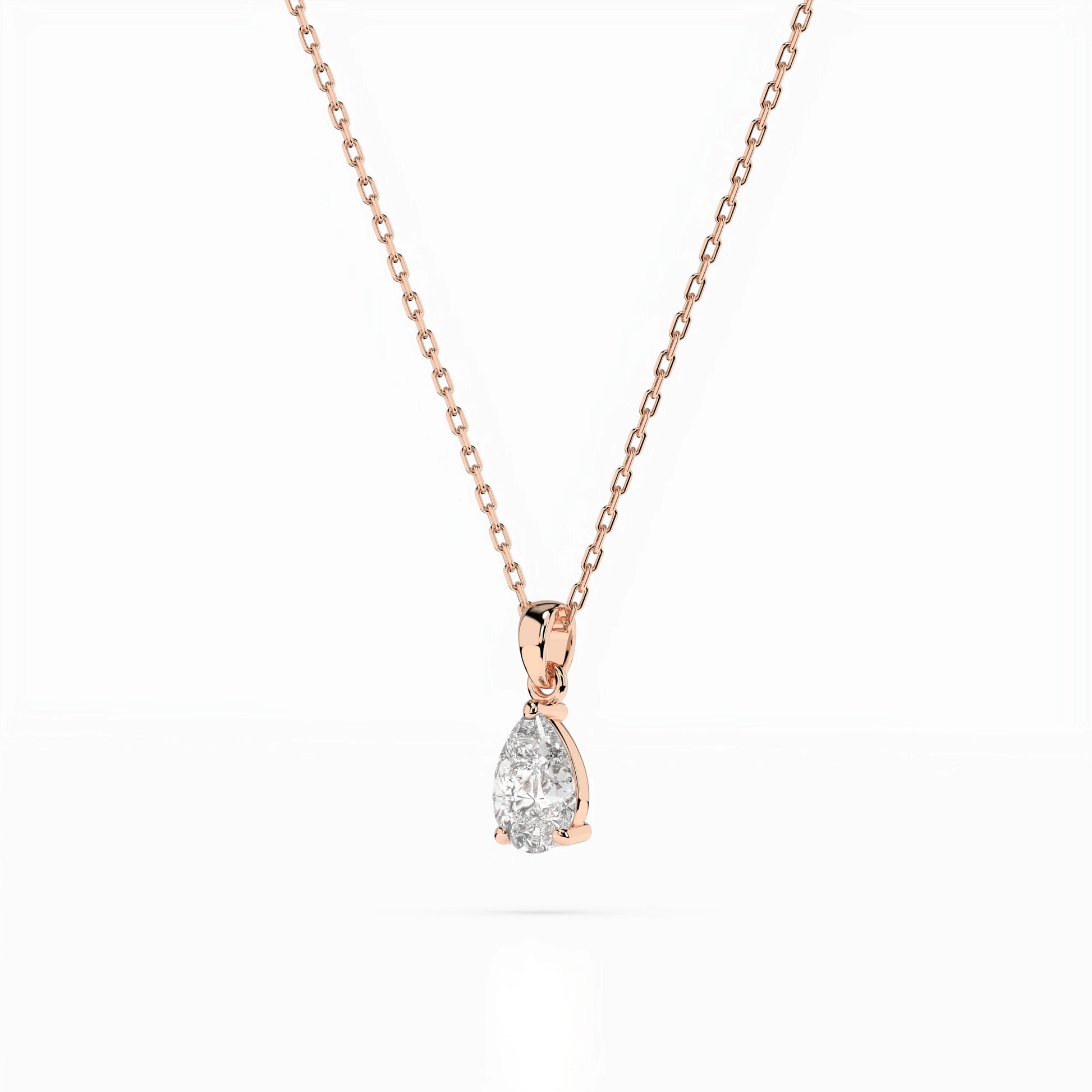 Solitaire Necklace (Pear), 0.3 ct — 104-10067(0.30)PAR